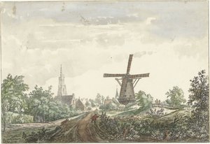 アメルスフォールトへのロイスデン道路の眺め 作： Jacob van Liender