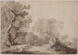 森の端の農民たちc。 1630年。 作： Jacob van Mosscher