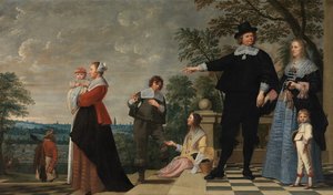 Retrato de uma família de Bruges (óleo sobre tela) 作： Jacob van Oost