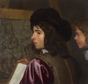 イーゼルの前の二人の少年、1645年頃 作： Jacob van Oost the Elder