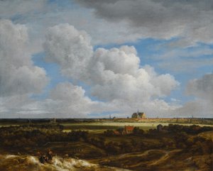 ドイツ語：Blick auf Haarlem ハーレムの眺め（Haerlempje） 作： ヤコブ・ファン・ロイスダール