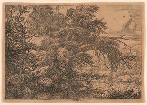 丘の上のわらぶき小屋 作： Jacob van Ruisdael