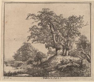 スリー オークス 作： Jacob van Ruisdael