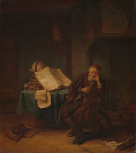 彼の研究における哲学者 作： Jacob van Spreeuwen