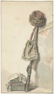 鳥かごのある静物を狩る 作： Jacob van Strij