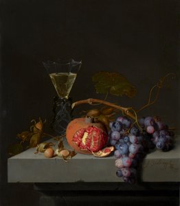 果物のある静物 作： Jacob van Walscapelle