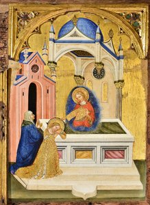 聖アガサの墓で祈るルシア、1410年頃。 作： Jacobello del Fiore.