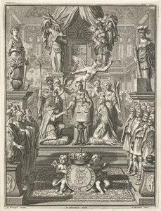 ウィリアム 3 世とメアリー スチュアートの戴冠式、1689 年 作： Jacobus Baptist