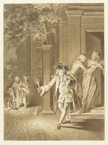 Lubbert Lubbertse、または高貴な農夫のシーン 作： Jacobus Buys