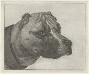 首輪付き犬の頭 作： Jacobus Cornelis Gaal