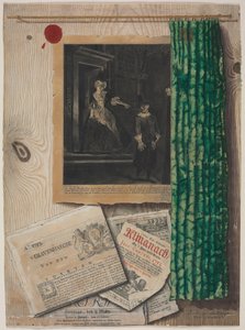 だまし絵の静物》1754年頃（グワッシュ、テンペラ、水彩） 作： Jacobus Cornelis Meyer