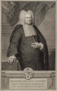 ヨハン・エルンスト・シュミット、1732年 作： Jacobus Houbracken