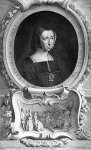 アラゴンのキャサリン1485-1536、1744。 作： Jacobus Houbraken