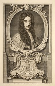 ノッティンガム伯爵ダニエルの肖像、1742年にロンドンのナプトン社から出版された「英国の著名人の頭部」の挿絵（彫刻 作： Jacobus Houbraken