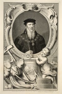 ジョンラッセルの肖像画、「イギリスの著名な人物の頭」のイラスト、パブ。ナップトン、ロンドン1742 作： Jacobus Houbraken