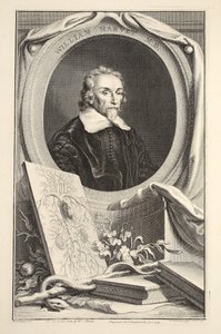 ウィリアム・ハーヴェイの肖像、「イギリスの輝かしい人物の頭」のイラスト、パブ。ナップトン、ロンドン1742 作： Jacobus Houbraken