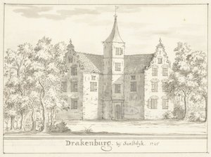 スーストダイク近くのドラケンブルグ城 作： Jacobus Stellingwerff