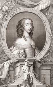 Mary, Princess Royal, Princess of Orange, Countess of Nassau (1631-60) イングランド王チャールズ1世とその妻フランスのヘンリエッタ・マリアの娘、イングランド王ウィリアム3世の母 (エングレーヴィング)