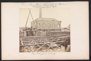 1869 年 5 月 14 日のオージェ付き蒸気ポンプ場 / Capelle aan den IJssel (オブジェクトのタイトル) ロッテルダムの東にあるシーラントのプラッセンの排水 (オブジェクトのシリーズ タイトル)