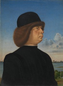 アルヴィーゼ・コンタリーニの肖像」 1485-95年頃 木に油彩 作： Jacometto (attr. to) Veneziano