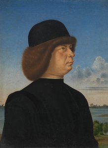 アルテスコンタリーニの肖像、テザードローバックに向けて1485-95。 作： Jacometto Veneziano