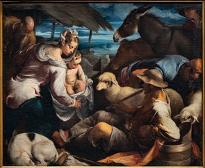 羊飼いの礼拝 作： Jacopo (1510 92) Bassano