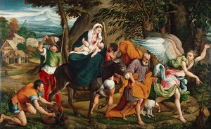エジプトへの逃走 1544-45年頃 油彩・カンヴァス 作： Jacopo (1510 92) Bassano
