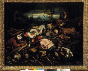 ノエの方舟の建設 作： Jacopo Bassano