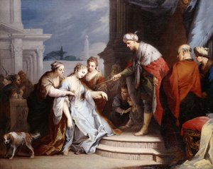 Ahasueurusの前のエステル、 作： Jacopo Amigoni