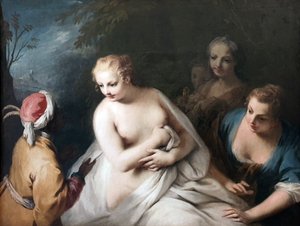 ドイツ語：Bathseba im Bade erhält die Botschaft Davids 風呂場でダビデのメッセージを受け取るBathseba