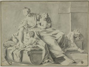 母と 3 人の子供 作： Jacopo Amigoni