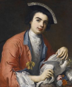 Portrait de Carlo Broschi dit Farinelli, chanteur contralto et soprano, castrat italien - カルロ・ブロスキ（1705-1782）の肖像（ファリネッリ） par Amigoni, Jacopo（1675-1752）。油彩・キャンバス、サイズ：76x63,5 - 個人蔵