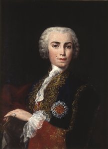 Portrait de Carlo Broschi dit Farinelli, chanter contralto et soprano, castrat italien (1705-1782) - 歌手ファリネッリの肖像 (Carlo Broschi) (1705-1782) - Amigoni, Jacopo (1675-1752) - 1750 - キャンバスに油彩 -ロイヤル アカデミー オブ ファイン アーツ オブ サン F 作： Jacopo Amigoni