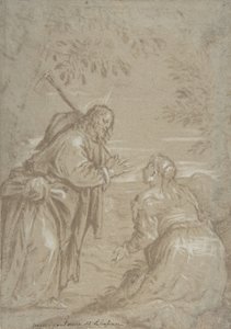 聖マリア・マグダレン・ノリ・メ・タンゲレに現れるキリスト 1560年。 作： Jacopo Bassano.