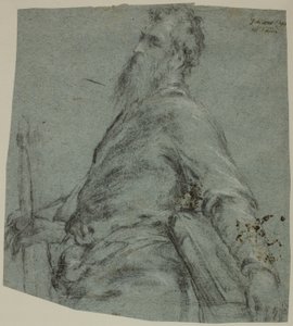 聖パウロのための半身像習作 作： Jacopo Bassano