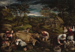 収穫、（モーセは十戒を受ける）、1576（詳細は65690を参照） 作： Jacopo Bassano