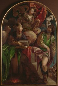 パドヴァの聖ジャスティーナ、聖セバスチャン、聖アンソニーアボット、聖ロッチ、1557〜60年 作： Jacopo Bassano