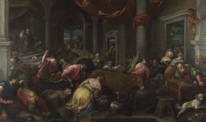 神殿の浄化 作： Jacopo Bassano and workshop