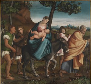 エジプトへの飛行、1534 作： Jacopo Bassano il vecchio