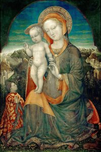 エステ家の王子によるマドンナと子供 作： Jacopo Bellini