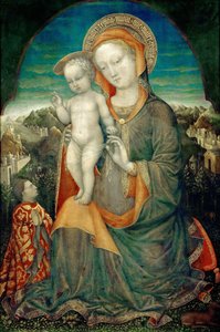 リオネロ・デステが崇拝する謙虚な聖母 1445年頃 作： Jacopo Bellini