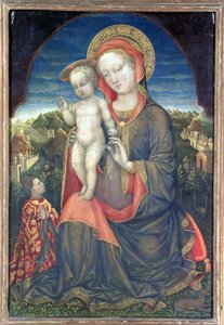 レオネロデステが崇拝する謙遜のマドンナ（1407-50） 作： Jacopo Bellini