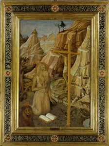 砂漠のペニテントセントジェローム、1450年。 作： Jacopo Bellini
