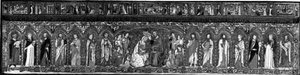祭壇正面の「一連の聖人を伴った聖母の戴冠式 作： Jacopo Cambi
