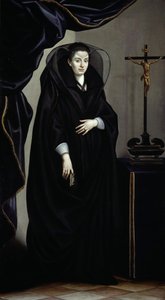 喪服を着た貴婦人の肖像、c。 1600年。