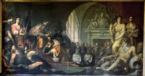 教皇ピウス5世を迎えるコジモ1世デ・メディチ 作： Jacopo Ligozzi