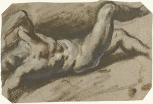 リクライニング裸の若い男 作： Jacopo Palma (il Giovane) (attributed to)