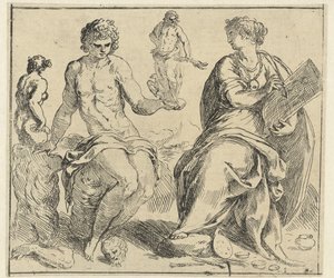 彫刻と絵画の擬人化 作： Jacopo Palma (il Giovane)