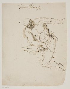 ひざまずいて聖ヒエロニムスを読む 作： Jacopo Palma