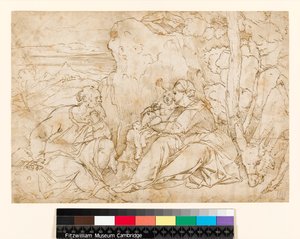 エジプトへの飛行の残り、1400-1499 作： Jacopo Palma